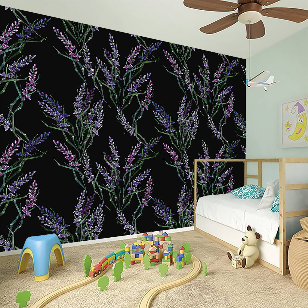 Embroidery Lavender Pattern Print Wall Sticker