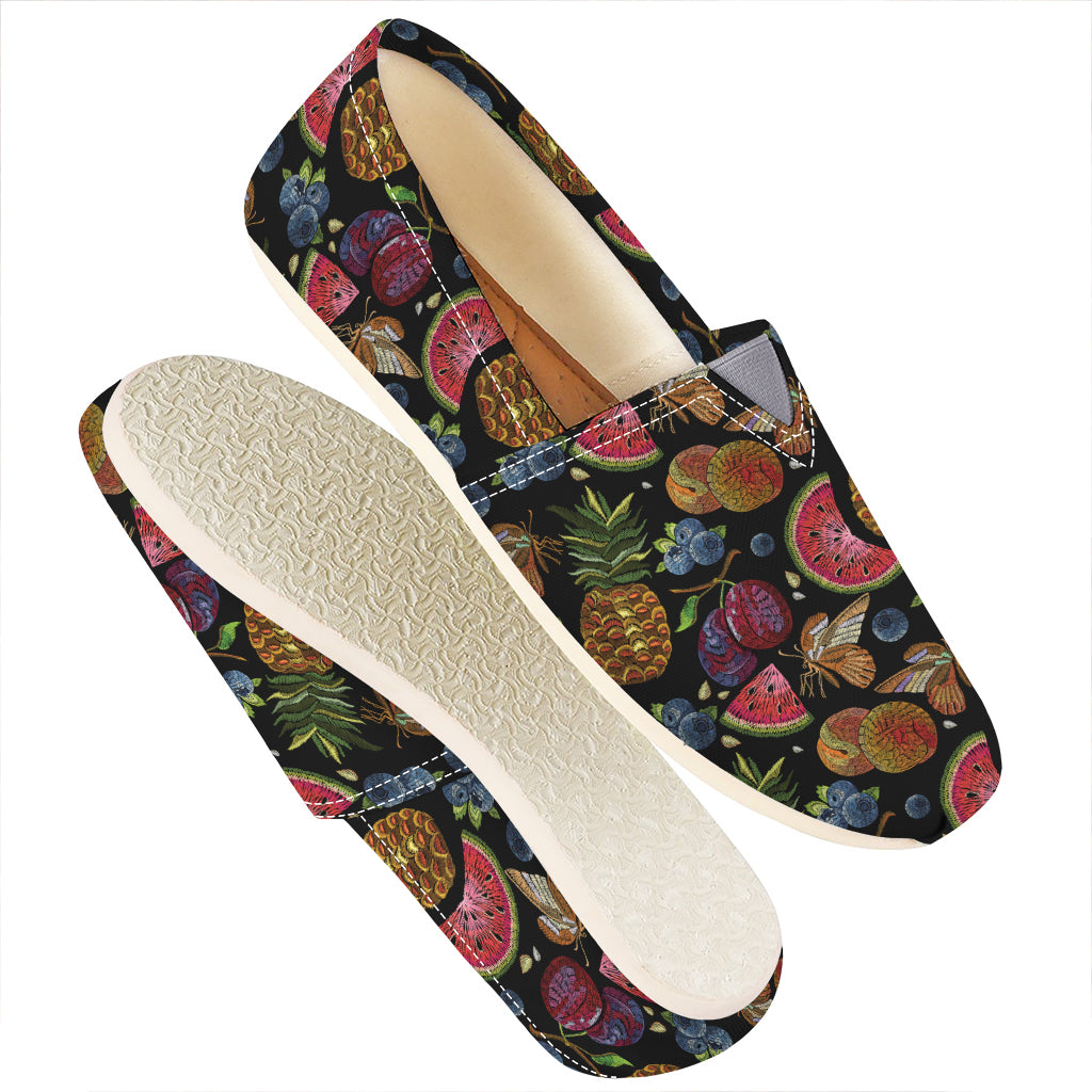 Embroidery Tropical Pattern Print Casual Shoes
