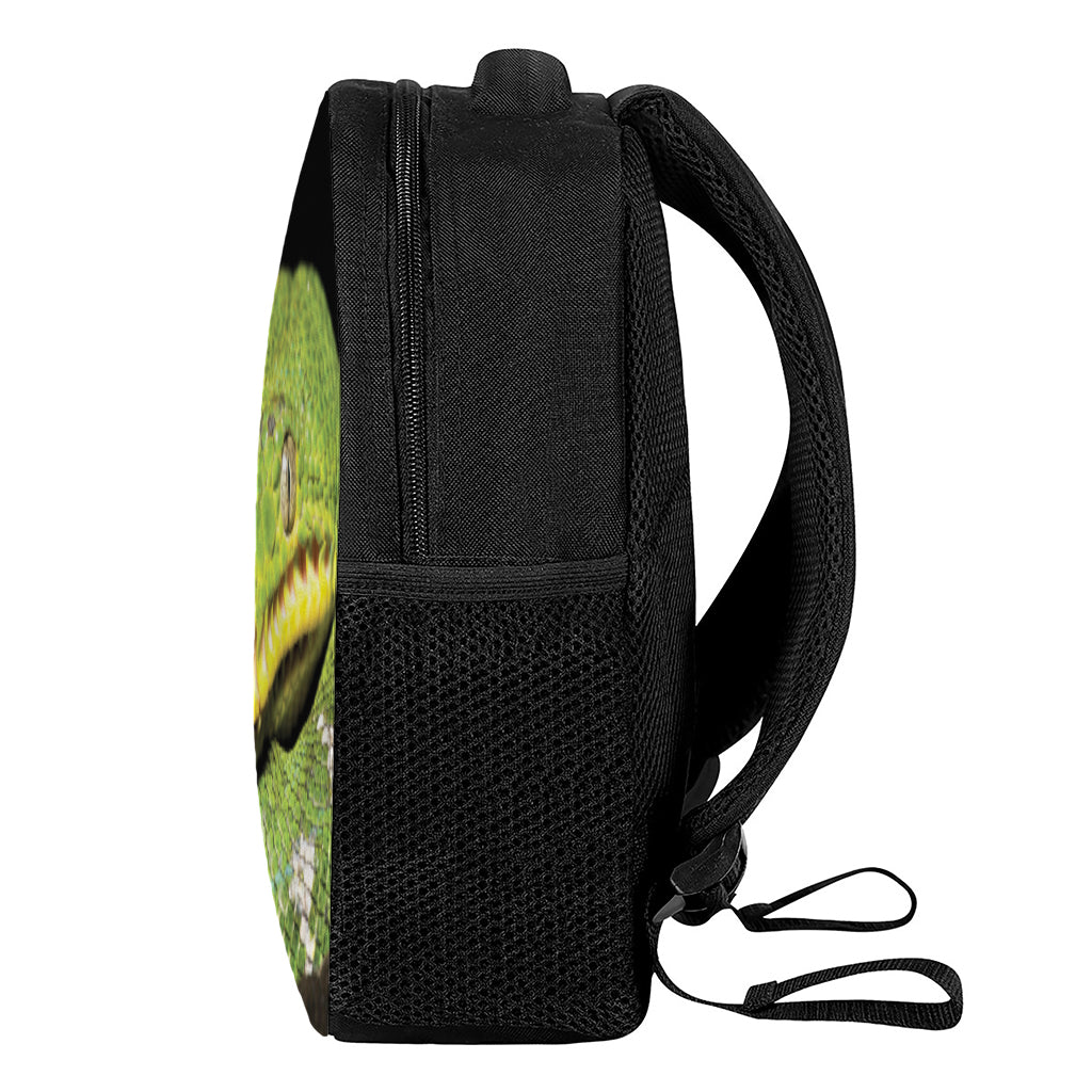 Emerald Tree Boa Snake Print Casual Backpack