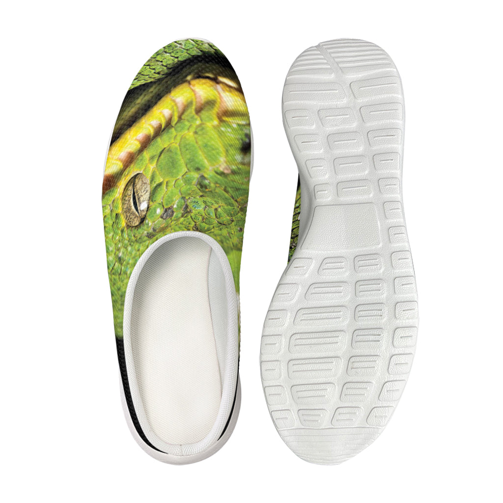 Emerald Tree Boa Snake Print Mesh Casual Shoes