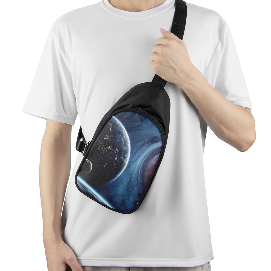 Endless Space Print Chest Bag