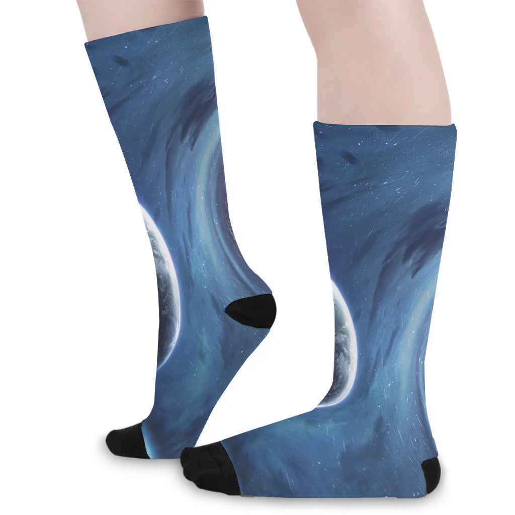 Endless Space Print Long Socks