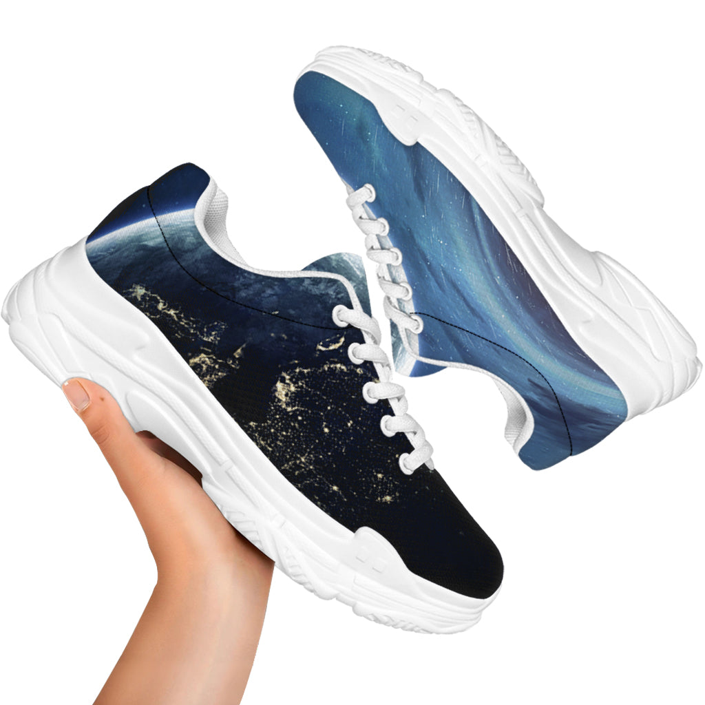 Endless Space Print White Chunky Shoes