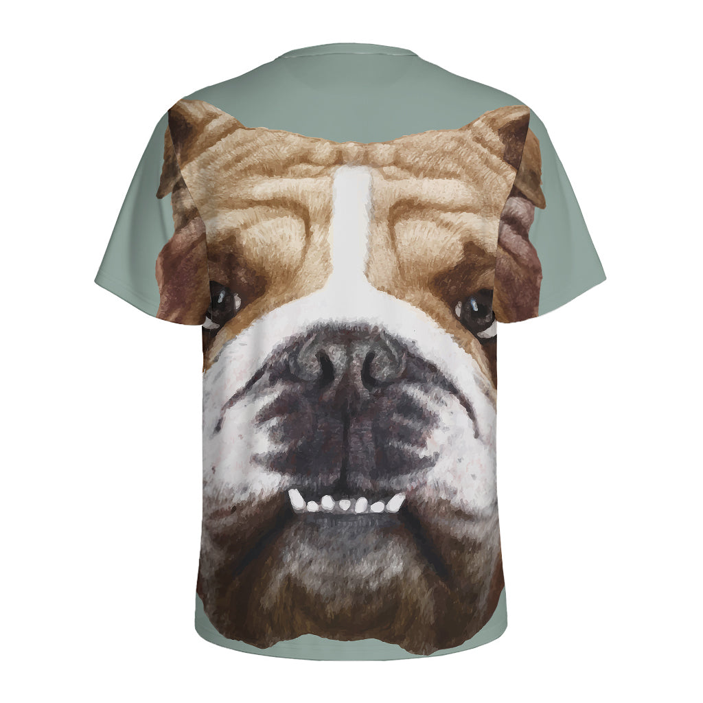 English Bulldog Portrait Print Men's Sports T-Shirt