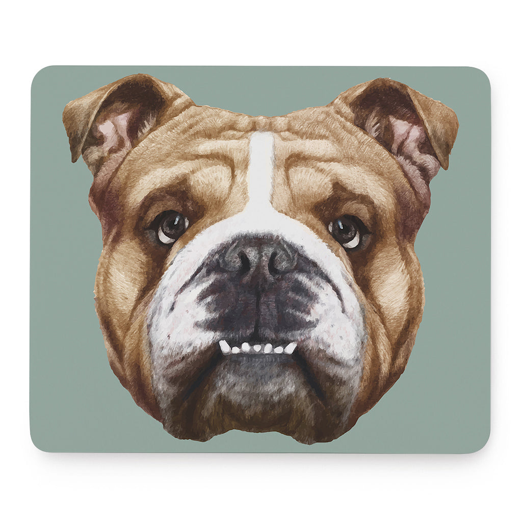 English Bulldog Portrait Print Mouse Pad