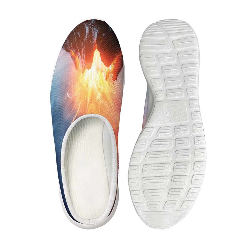 Erupting Volcano Print Mesh Casual Shoes