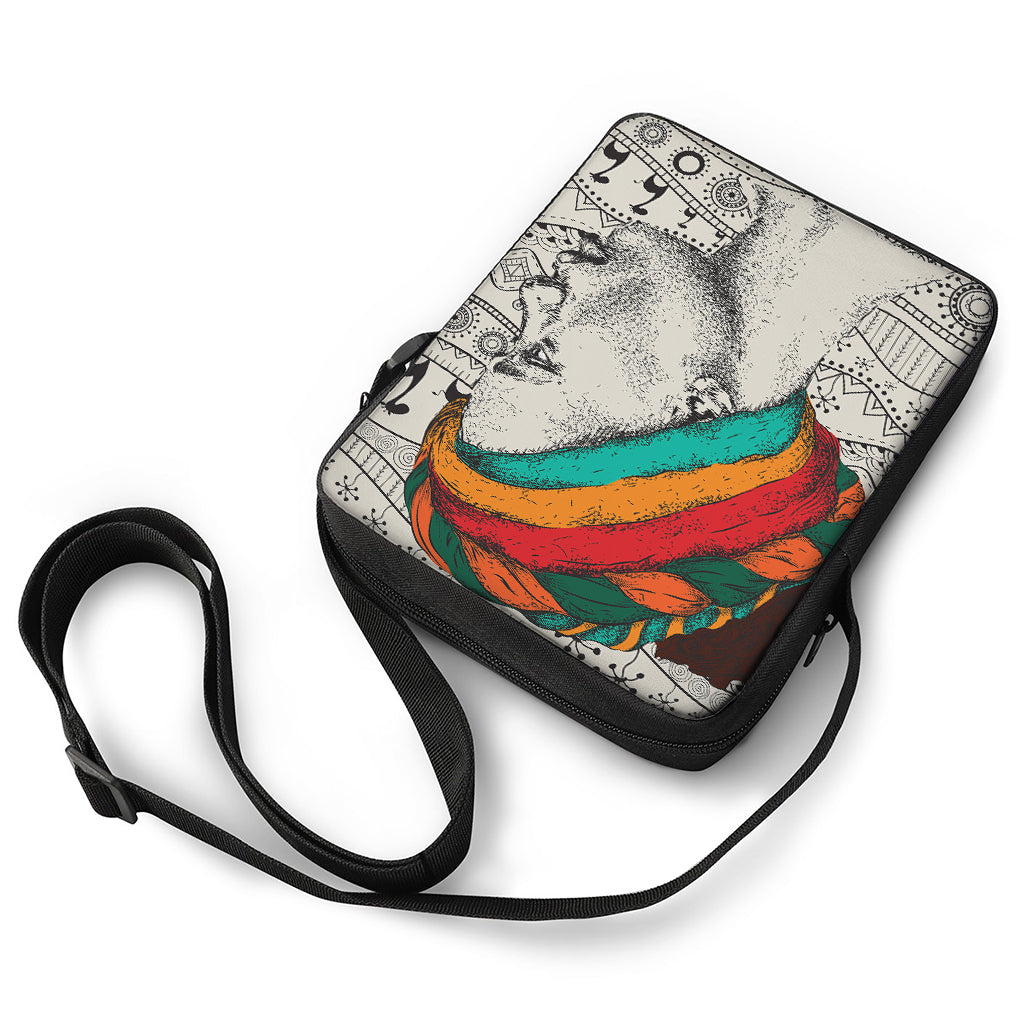 Ethnic African Girl Print Rectangular Crossbody Bag