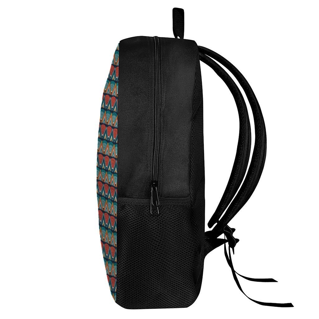 Ethnic African Inspired Pattern Print 17 Inch Backpack