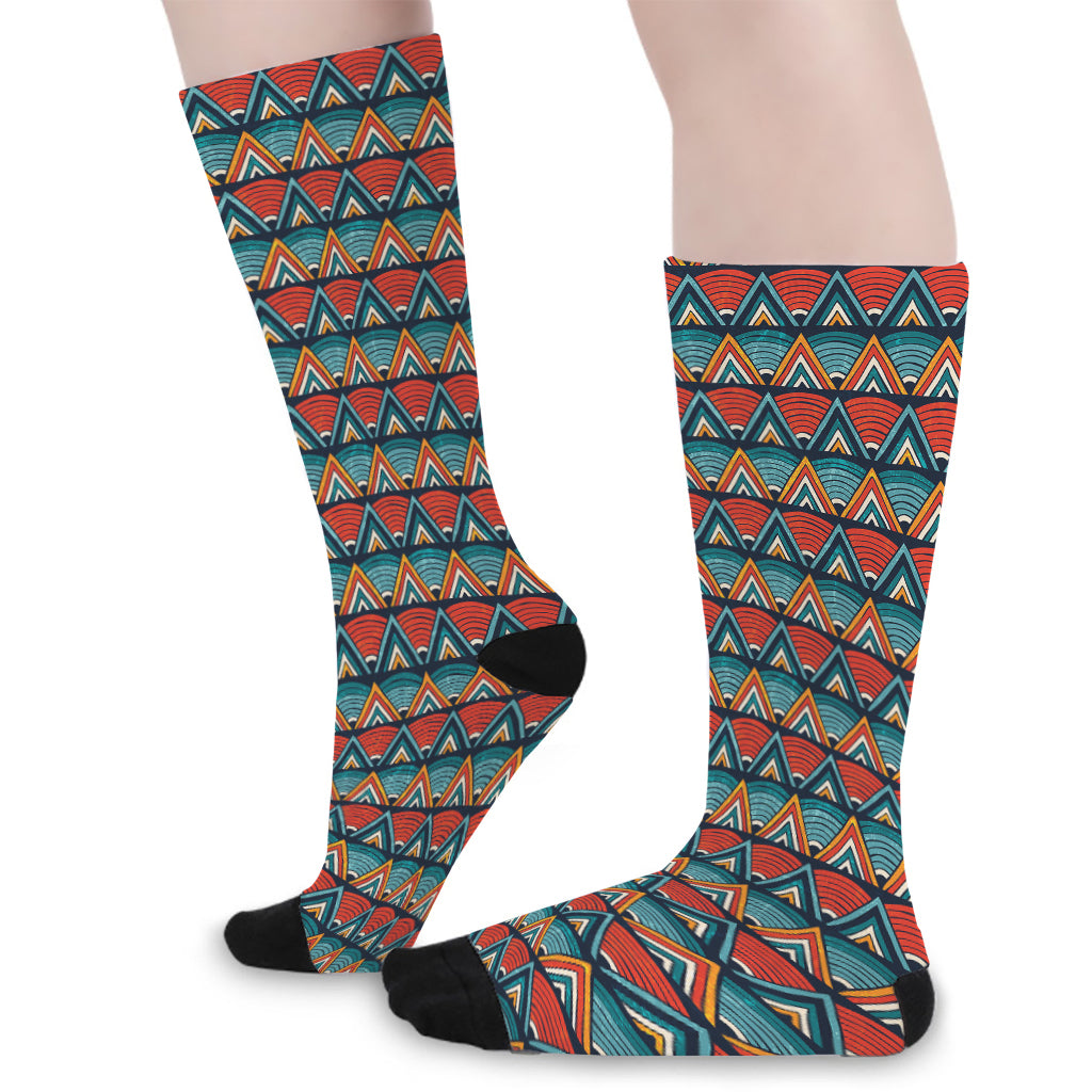 Ethnic African Inspired Pattern Print Long Socks