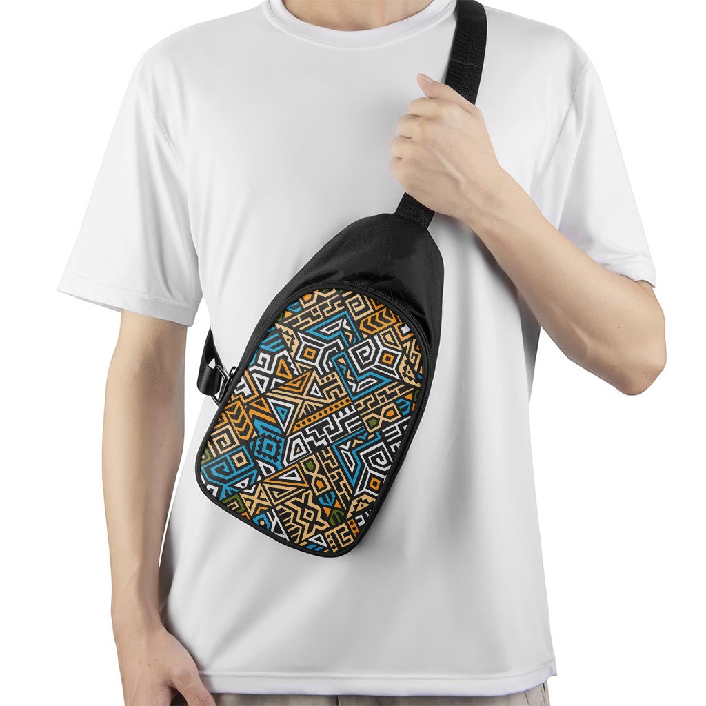 Ethnic Aztec Geometric Pattern Print Chest Bag