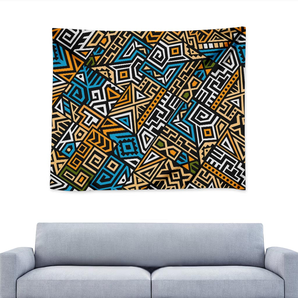 Ethnic Aztec Geometric Pattern Print Tapestry