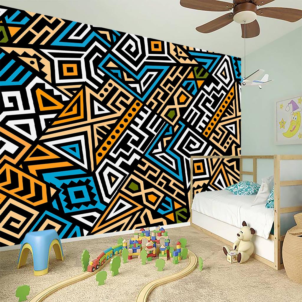 Ethnic Aztec Geometric Pattern Print Wall Sticker