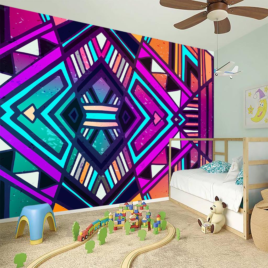 Ethnic Aztec Trippy Print Wall Sticker