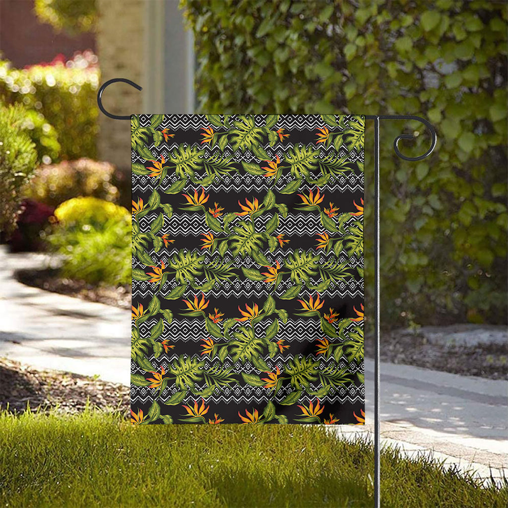 Ethnic Bird Of Paradise Pattern Print House Flag