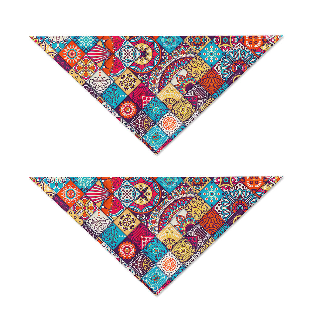 Ethnic Bohemian Mandala Pattern Print Dog Bandana