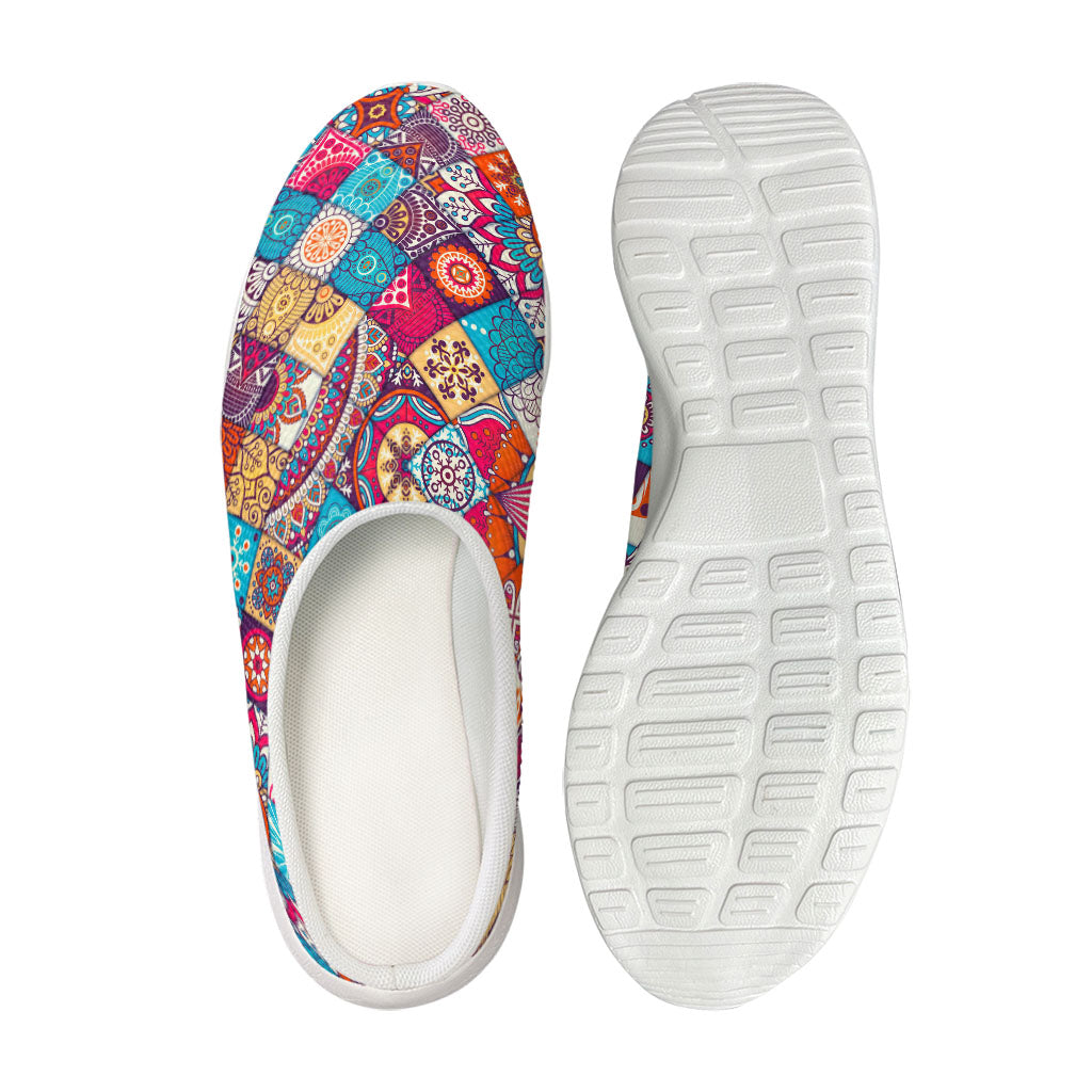 Ethnic Bohemian Mandala Pattern Print Mesh Casual Shoes