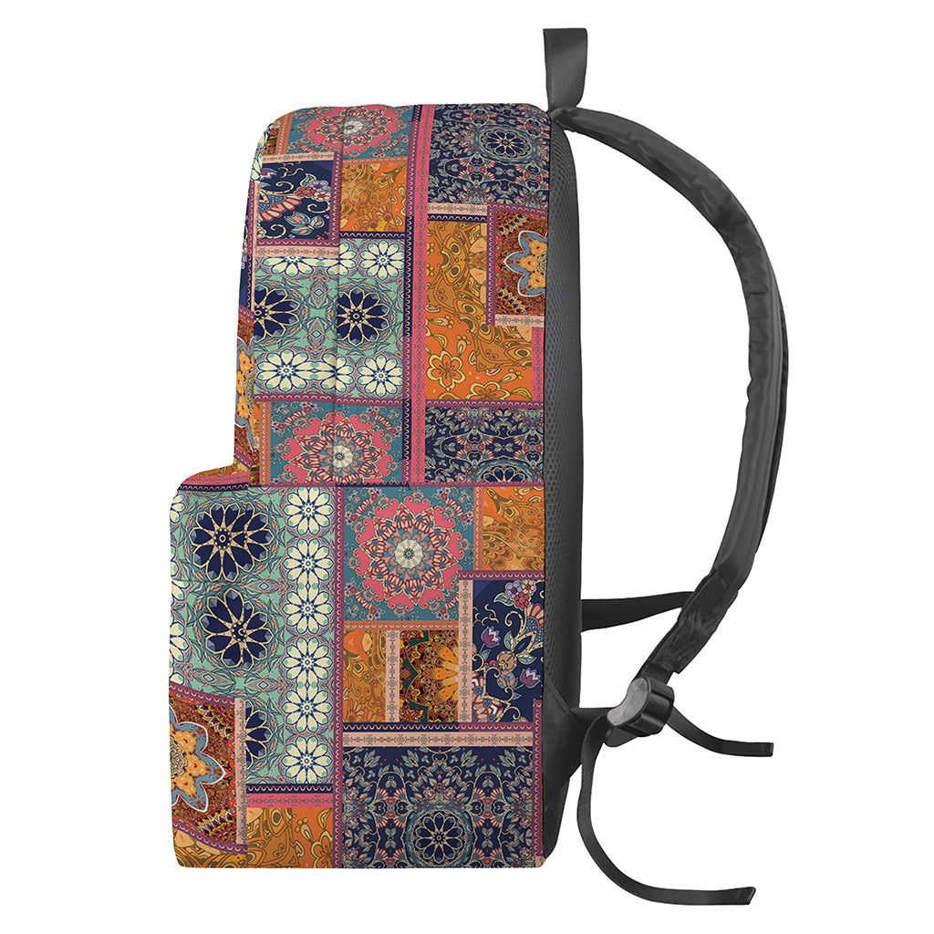 Ethnic Floral Patchwork Pattern Print Backpack