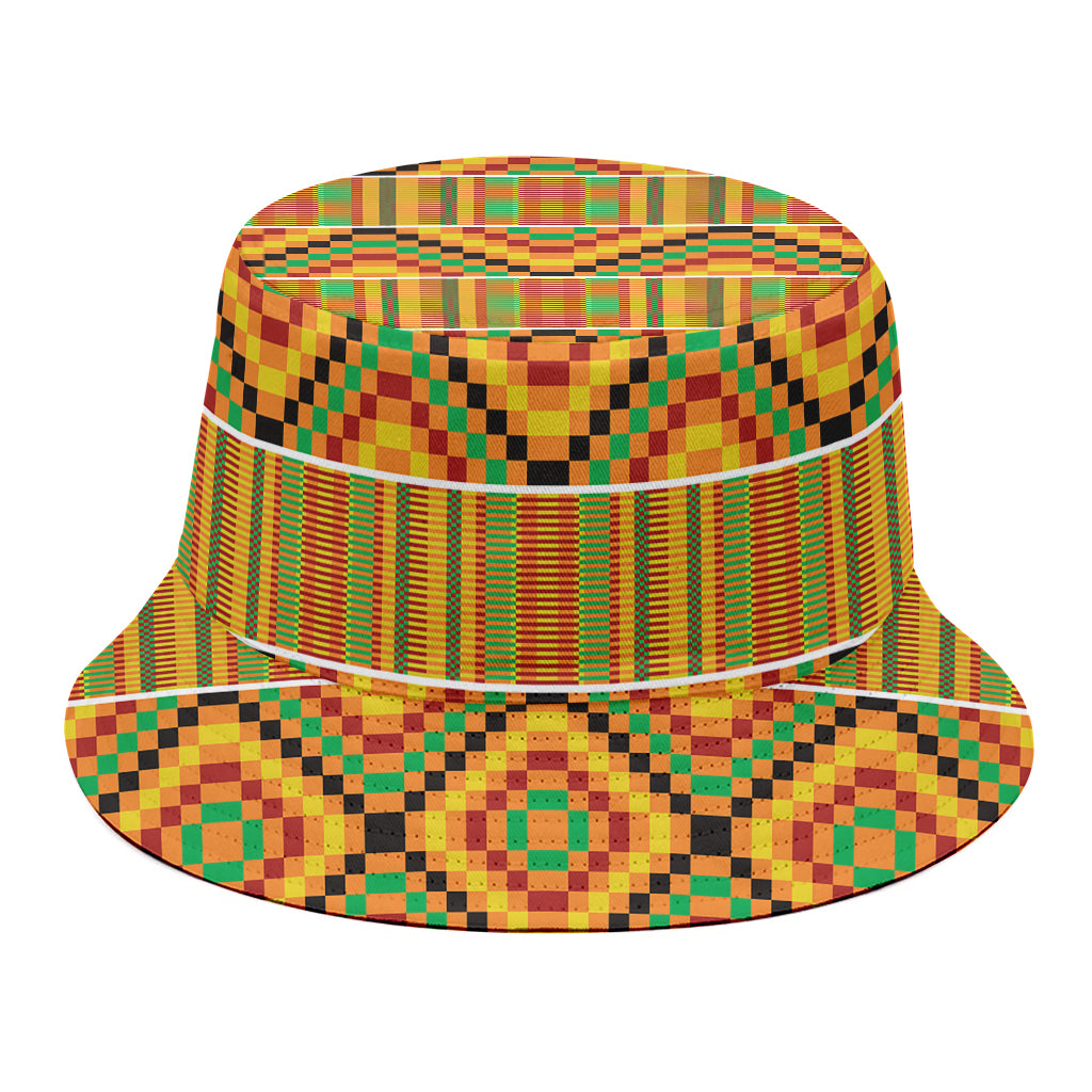 Ethnic Kente Pattern Print Bucket Hat