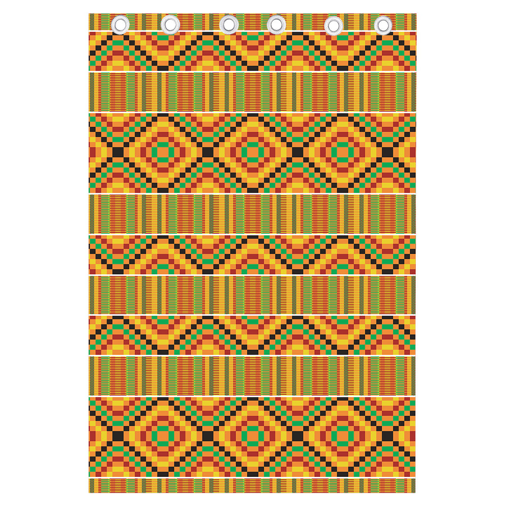 Ethnic Kente Pattern Print Curtain