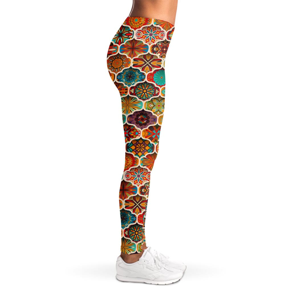 Ethnic Mandala Bohemian Pattern Print Women's Leggings
