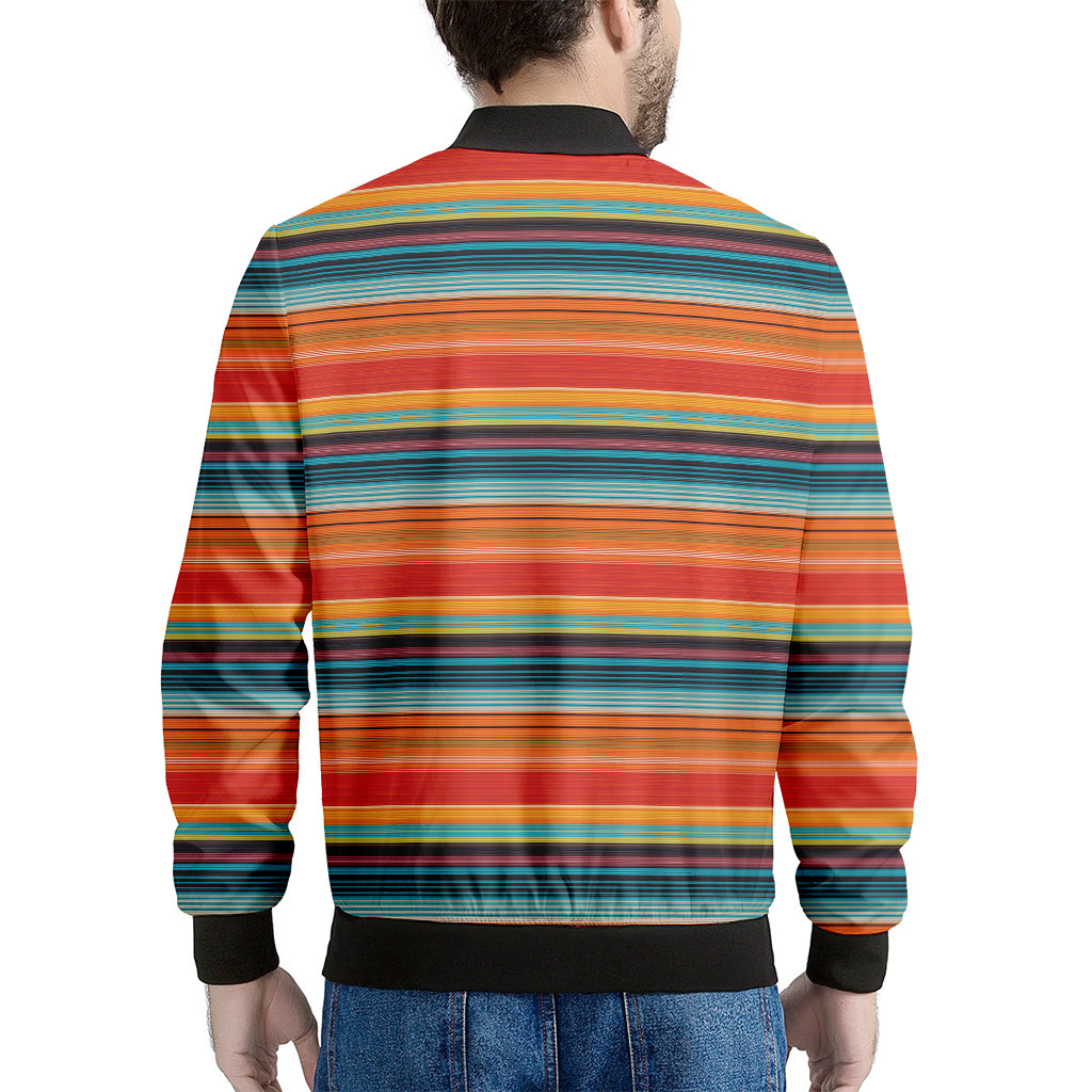 Ethnic Mexican Blanket Pattern Print Men's Bomber Jacket