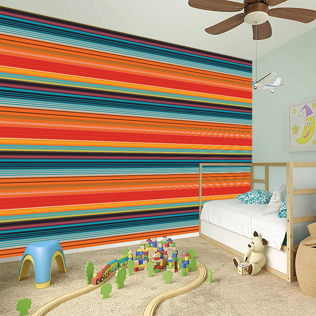 Ethnic Mexican Blanket Pattern Print Wall Sticker