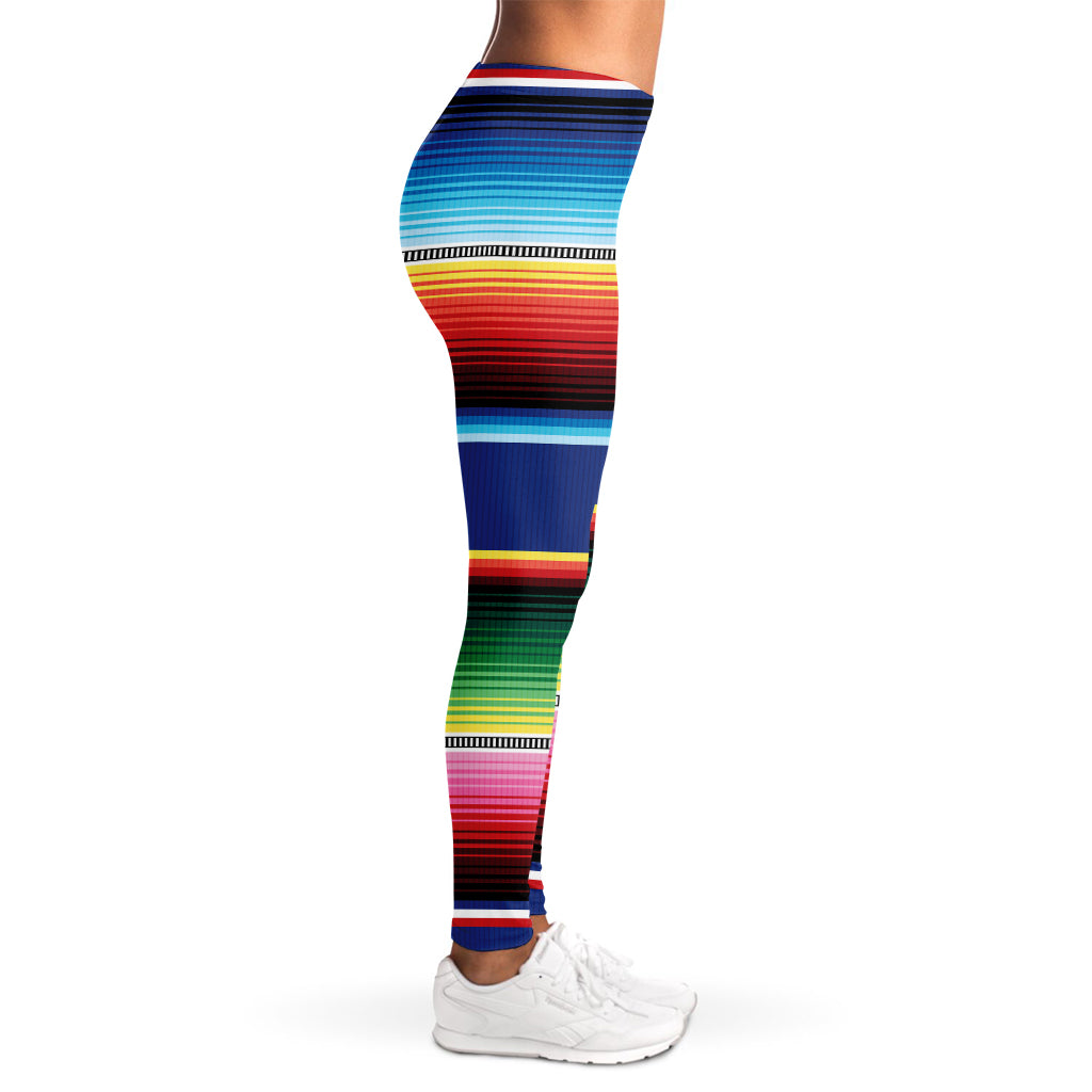Ethnic Mexican Serape Pattern Print Women's Leggings