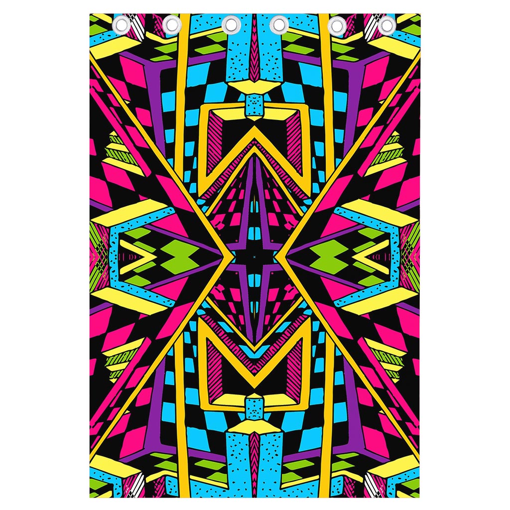 Ethnic Psychedelic Trippy Print Curtain