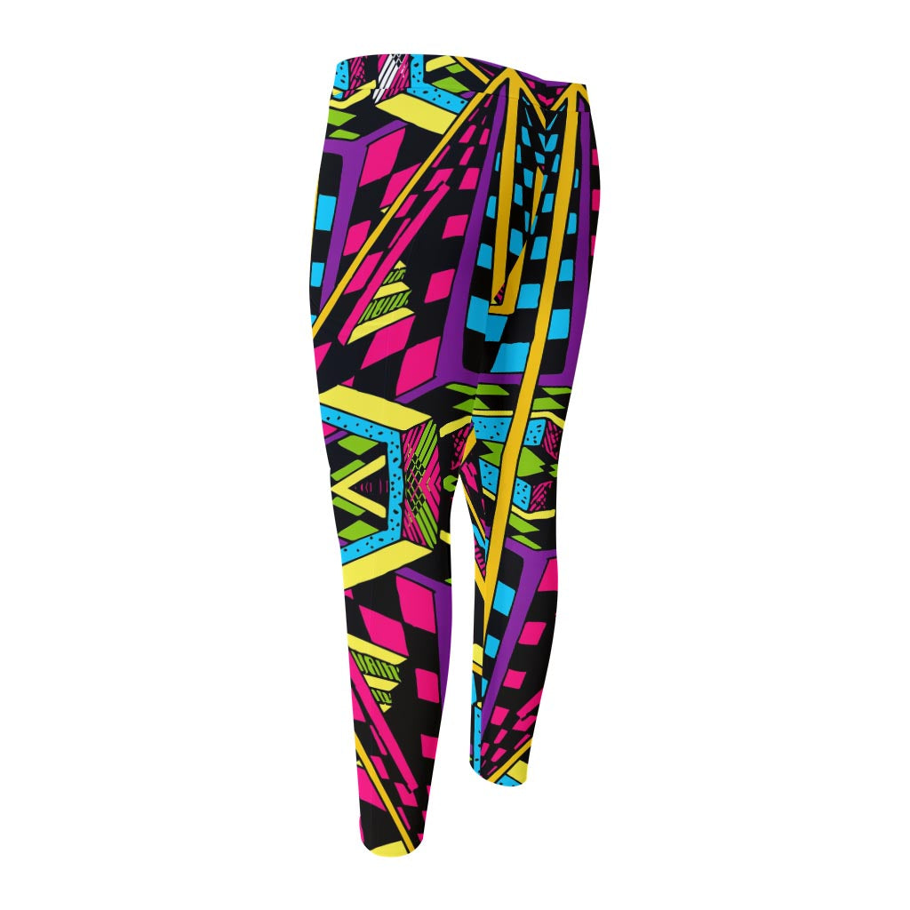 Ethnic Psychedelic Trippy Print Men's Compression Pants