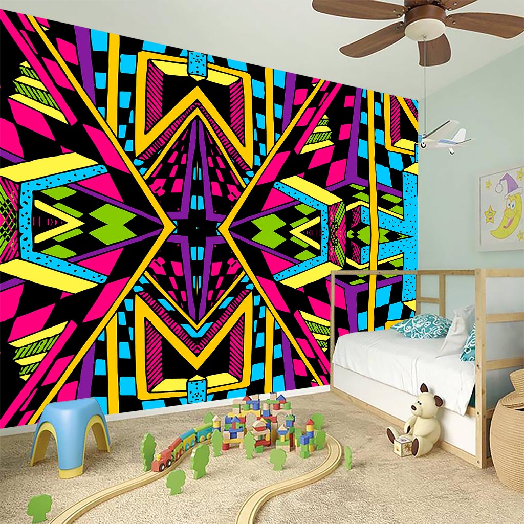 Ethnic Psychedelic Trippy Print Wall Sticker