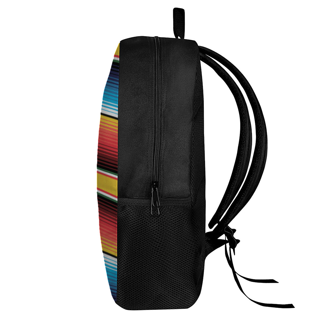 Ethnic Serape Blanket Pattern Print 17 Inch Backpack