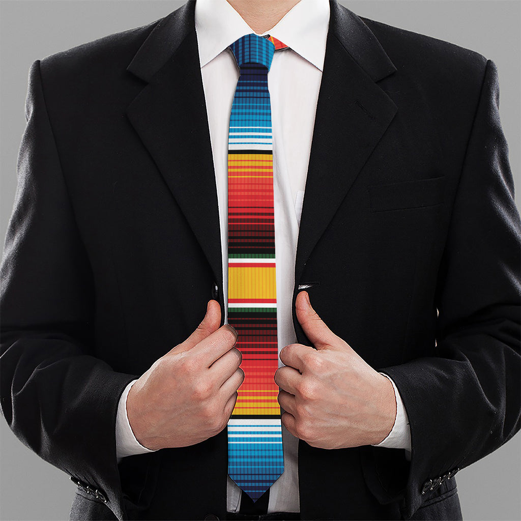 Ethnic Serape Blanket Pattern Print Necktie