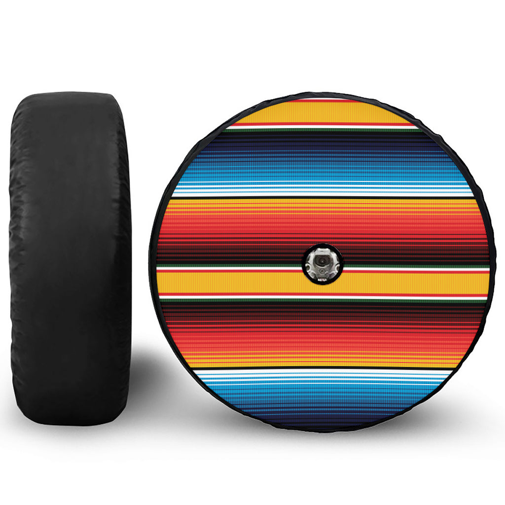 Ethnic Serape Blanket Pattern Print Tire Cover With Camera Hole