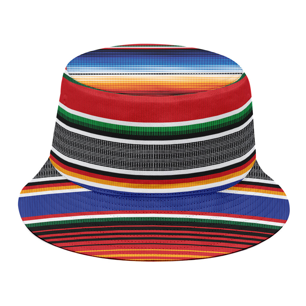 Ethnic Serape Blanket Stripe Print Bucket Hat