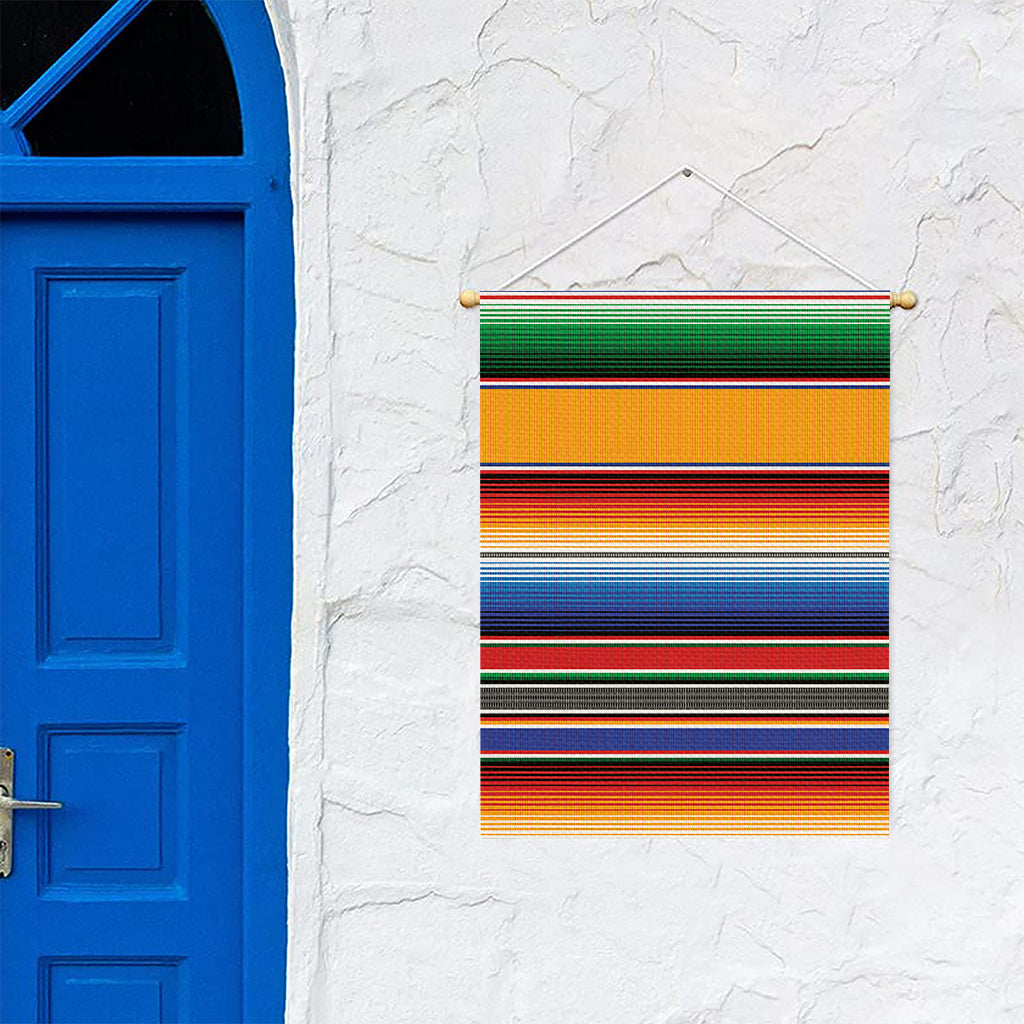 Ethnic Serape Blanket Stripe Print Garden Flag
