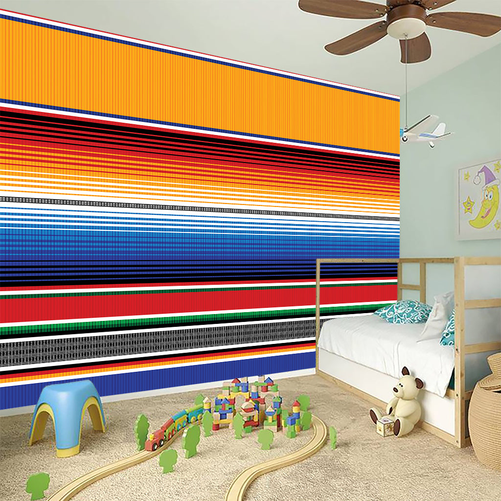 Ethnic Serape Blanket Stripe Print Wall Sticker