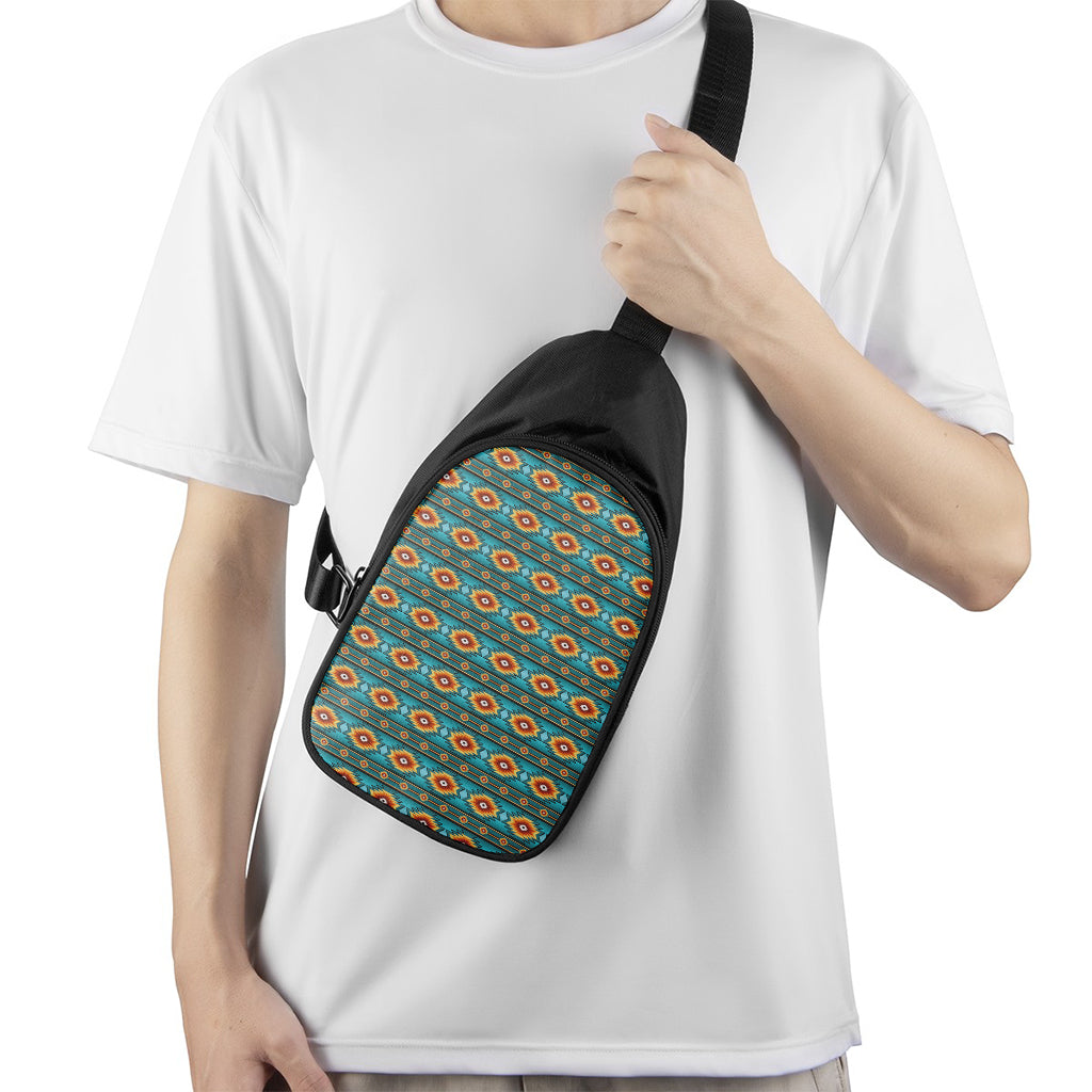 Ethnic Southwestern Navajo Pattern Print Chest Bag