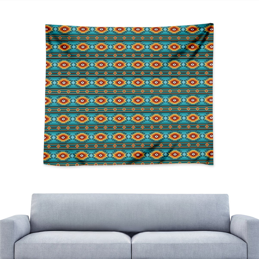 Ethnic Southwestern Navajo Pattern Print Tapestry