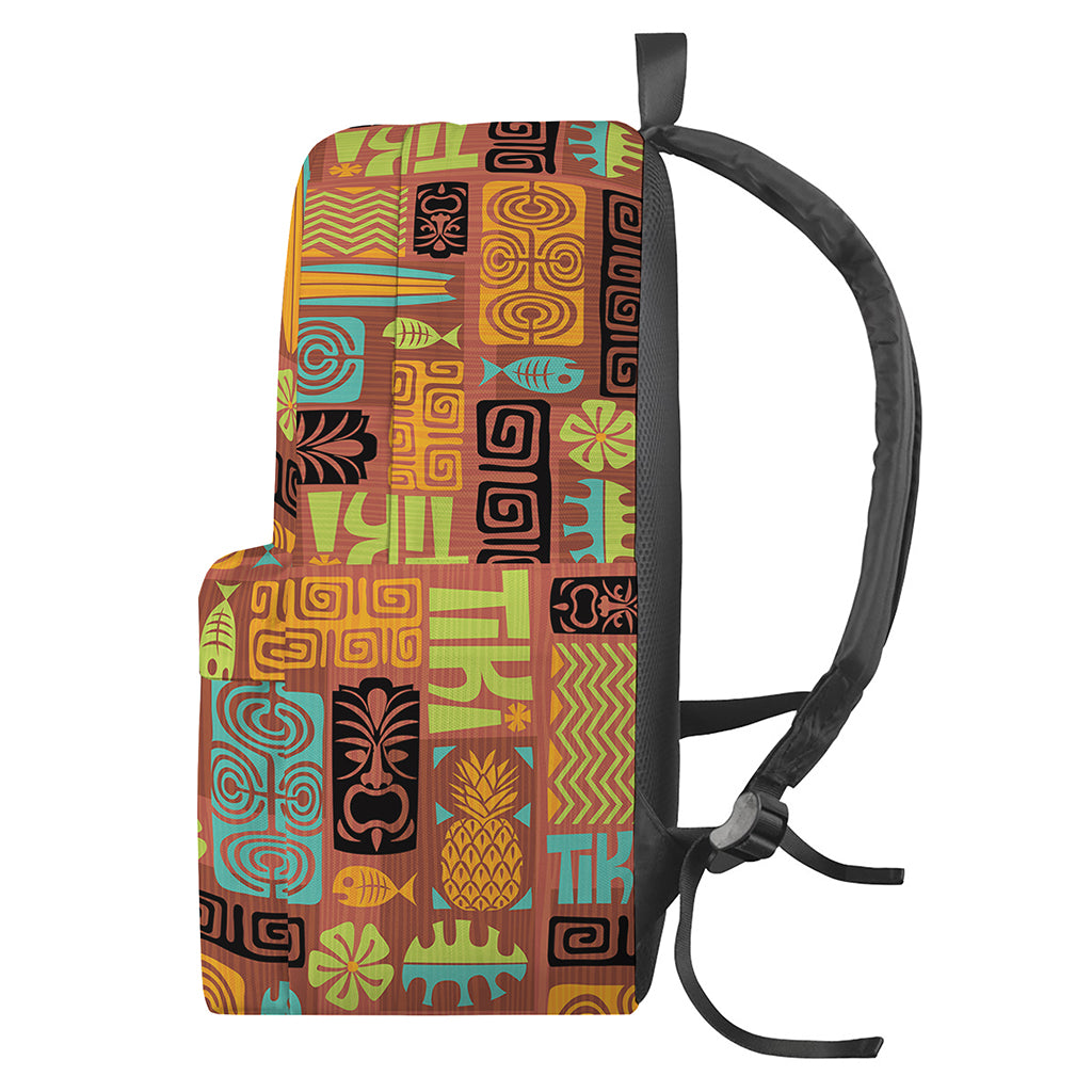 Ethnic Tiki Pattern Print Backpack