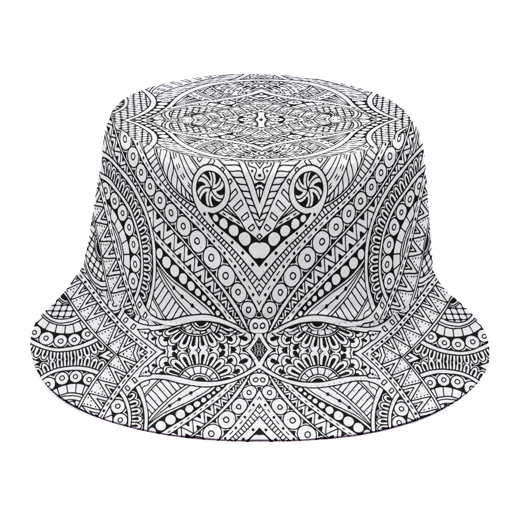 Ethnic Zentangle Pattern Print Bucket Hat