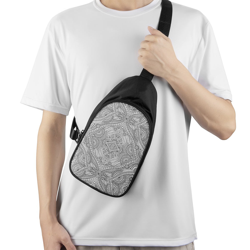 Ethnic Zentangle Pattern Print Chest Bag