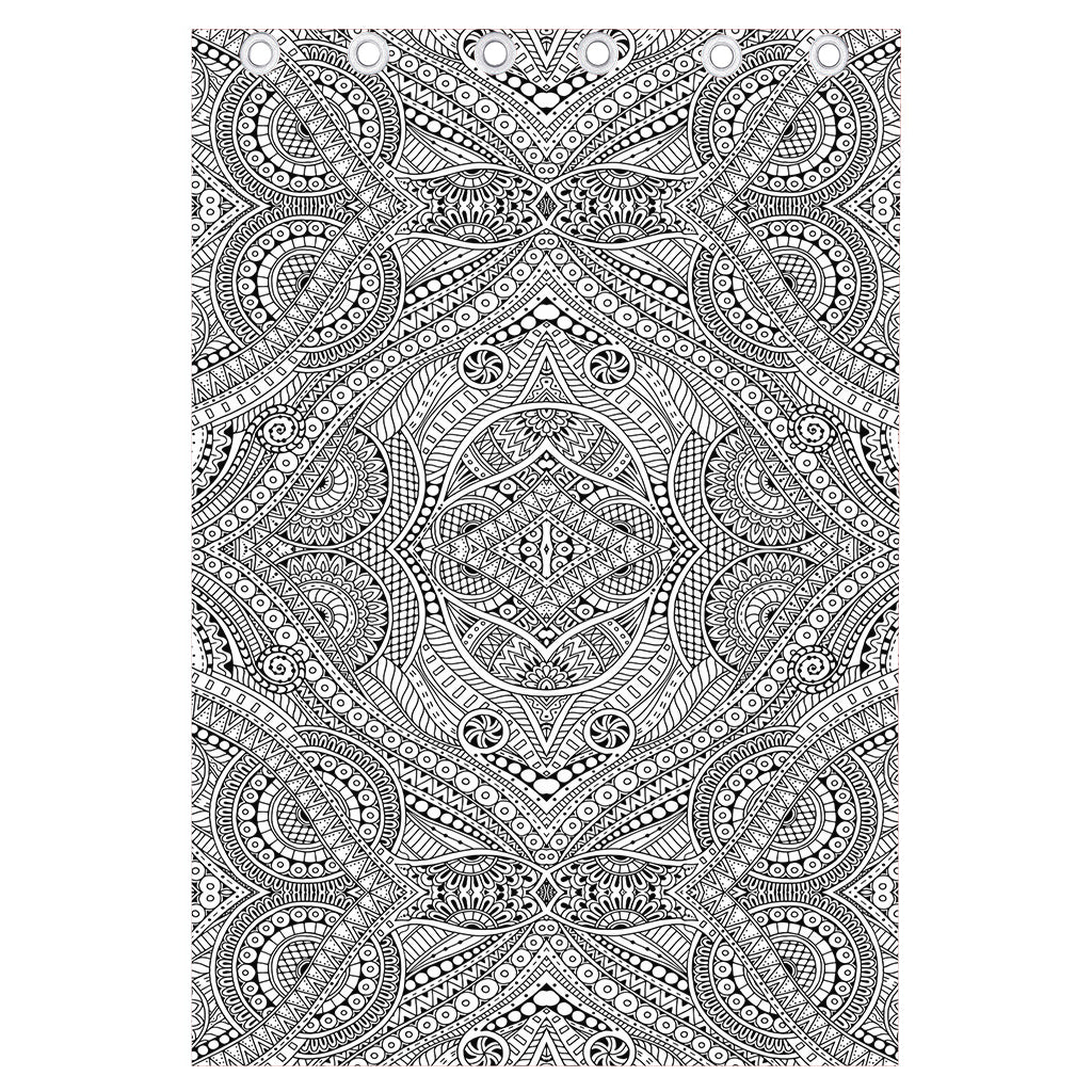 Ethnic Zentangle Pattern Print Curtain