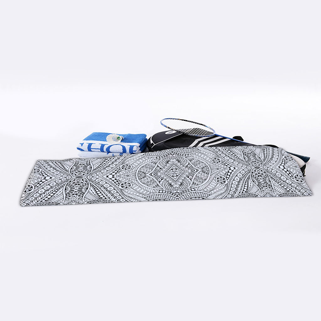 Ethnic Zentangle Pattern Print Sports Towel