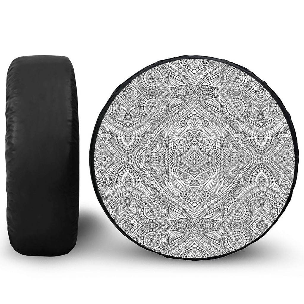 Ethnic Zentangle Pattern Print Tire Cover