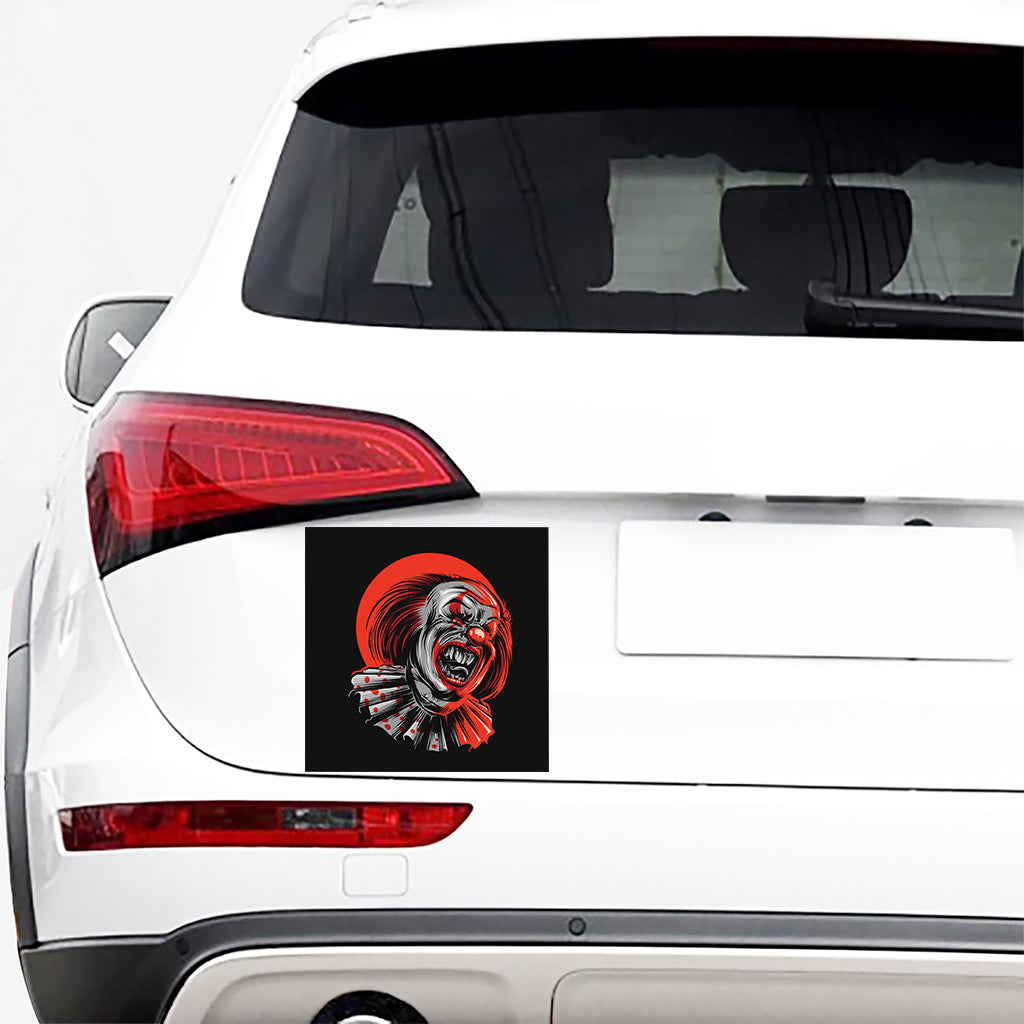 Evil Clown Print Car Sticker