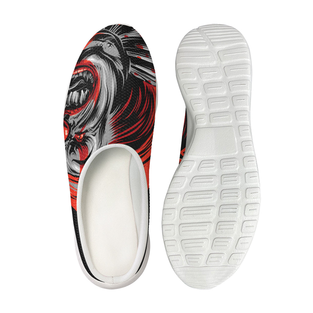 Evil Clown Print Mesh Casual Shoes