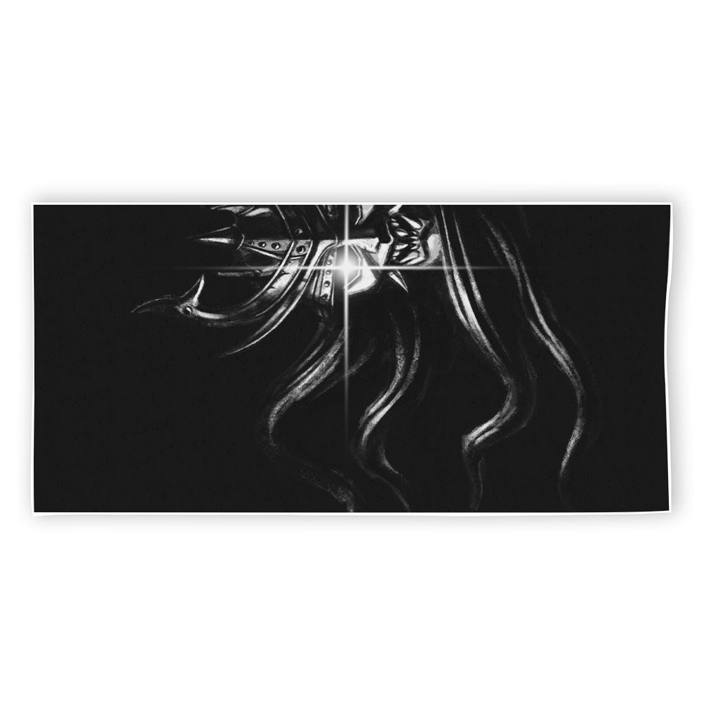 Evil Samurai Mask Print Beach Towel