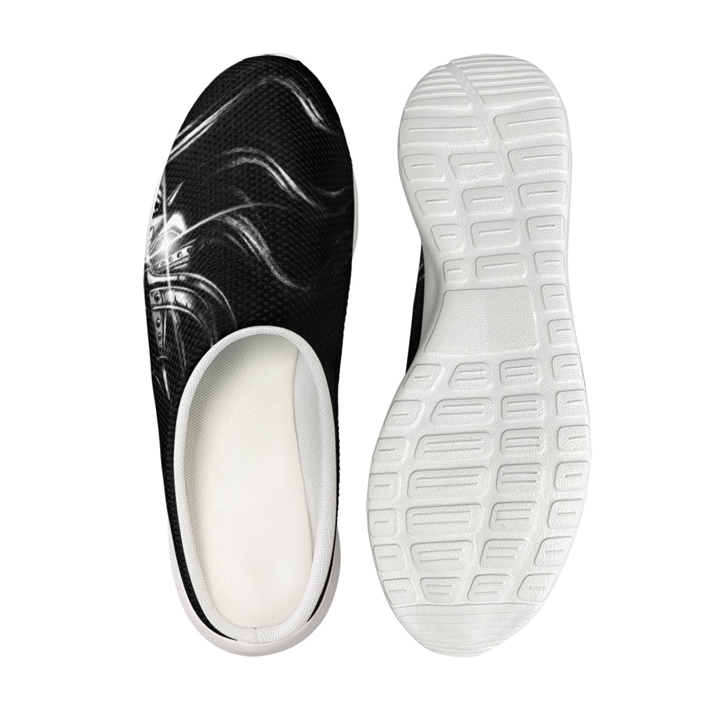 Evil Samurai Mask Print Mesh Casual Shoes