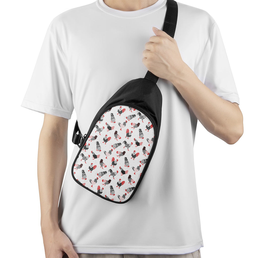 Exotic Chicken Pattern Print Chest Bag