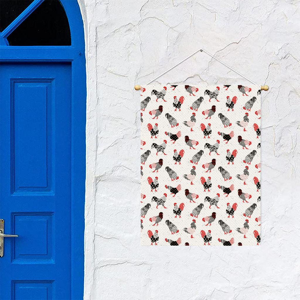 Exotic Chicken Pattern Print Garden Flag